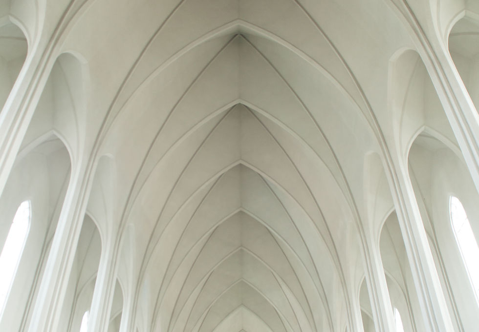 White Arched Ceiling