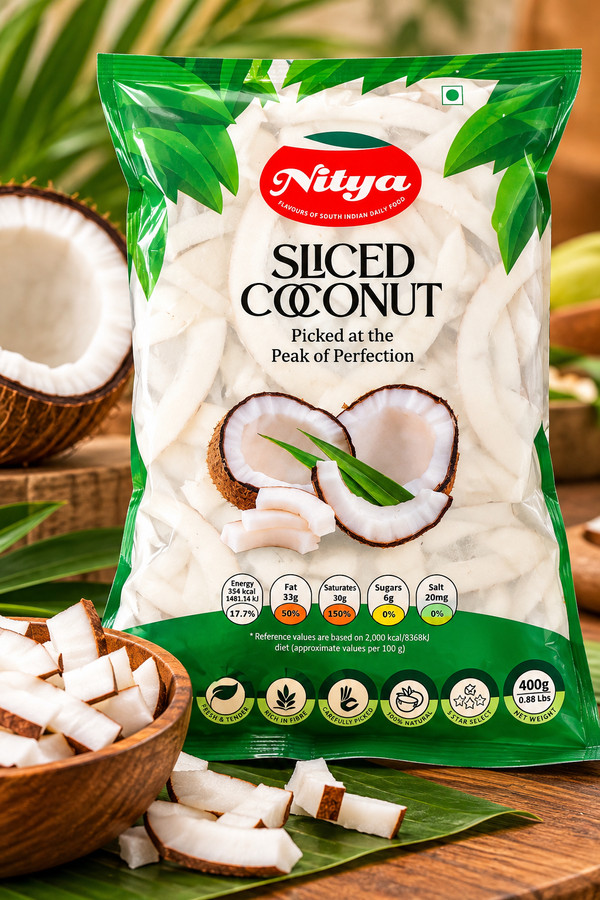 Sliced coconut
