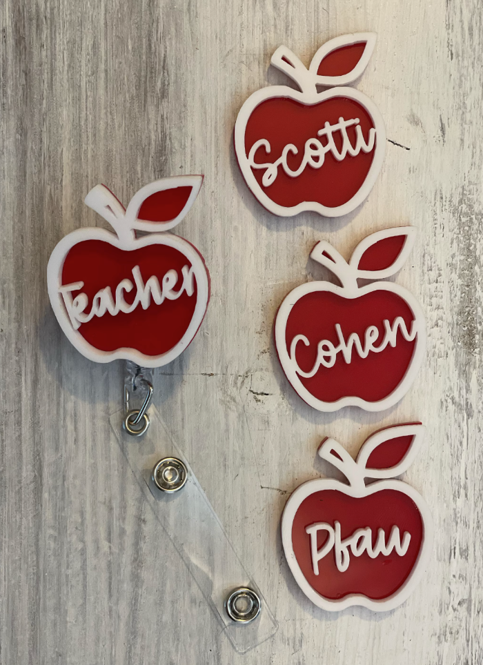Acrylic Badge Reel | Teacher Badge Reel | Nurse Badge Reel