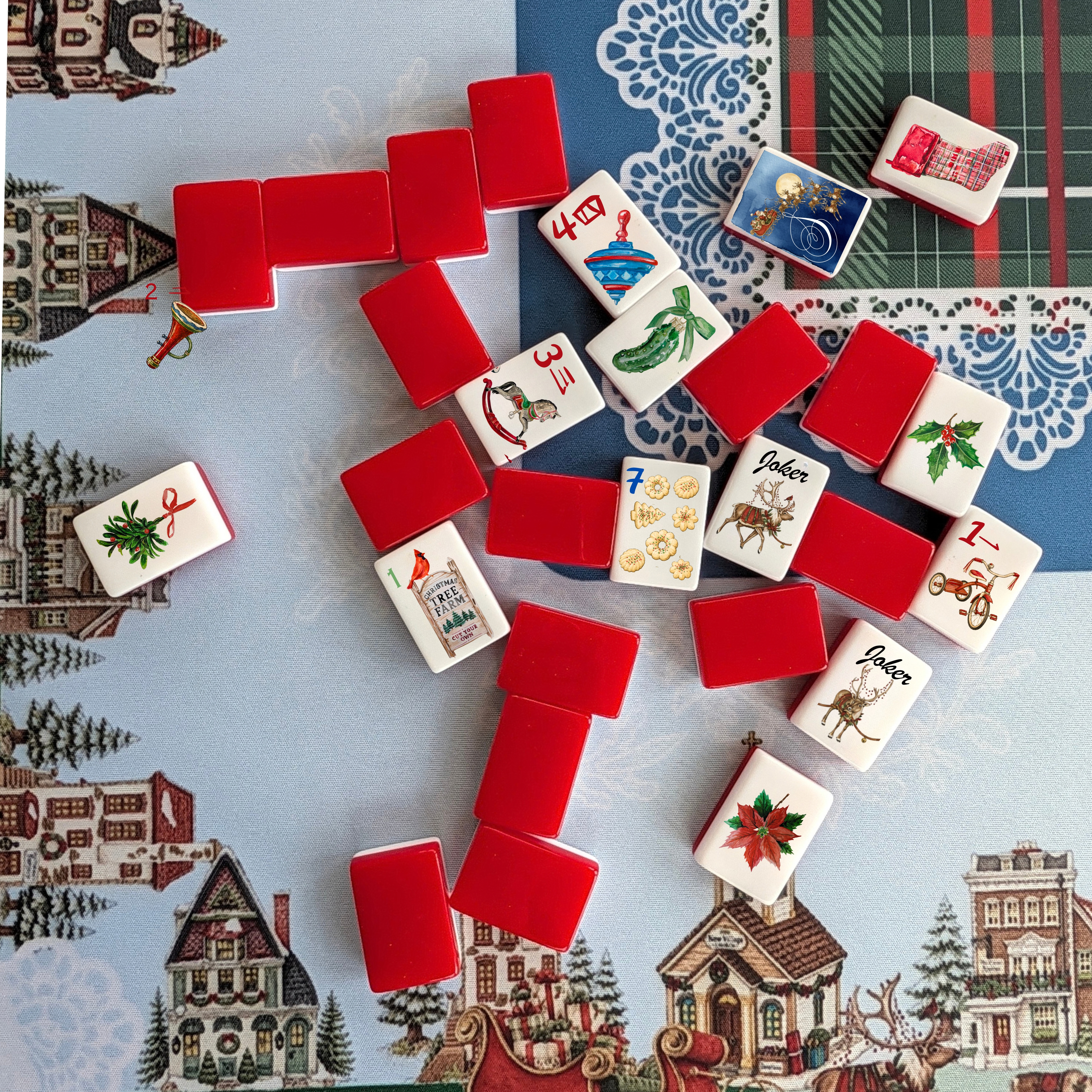 Classic Christmas Mahjong Set PRINTED