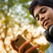 Boy Checking his Phone