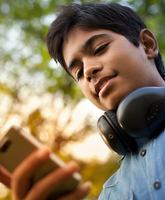 Boy Checking his Phone