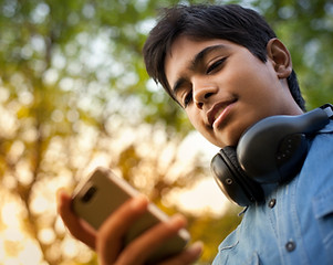 Boy Checking his Phone
