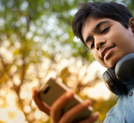 Boy Checking his Phone