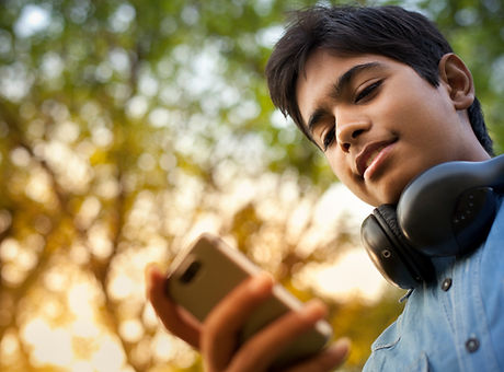 Boy Checking his Phone