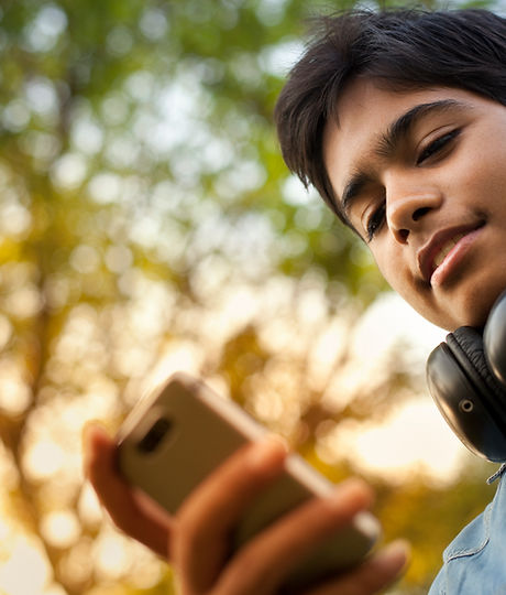 Boy Checking his Phone