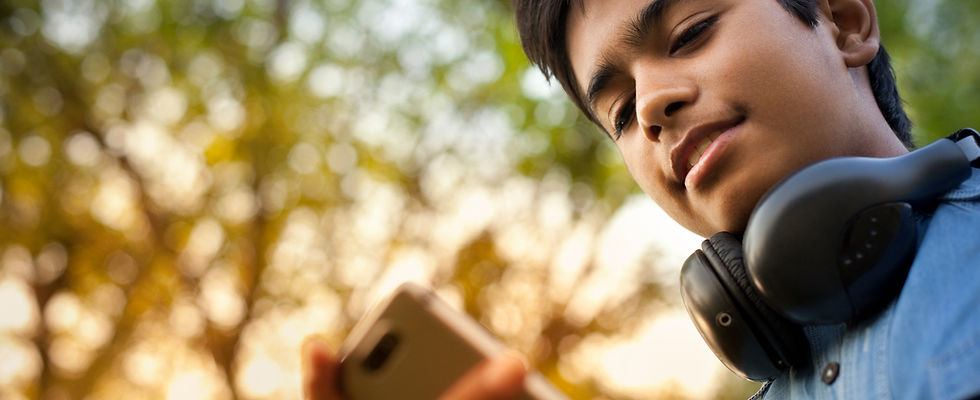 Teen Using Smartphone
