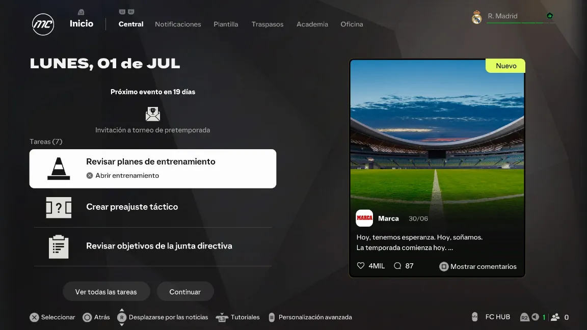 Interfaz Modo Carrera