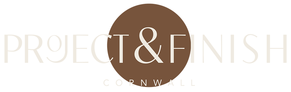 Lightest Cream (& breathe) - Project & Finish - Horizntal Logo (text only with circle) - C