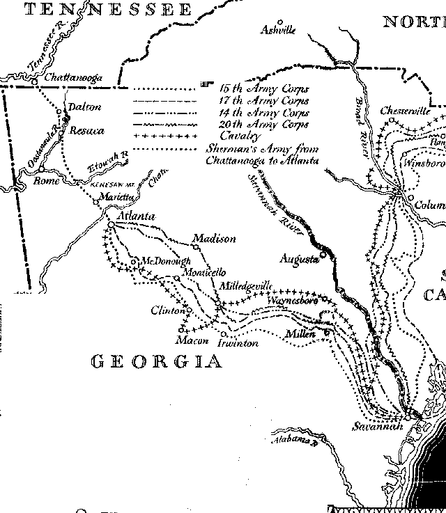 Just northwest of Savannah, on December 8, 1864, Susan Blackburn hid from Sherman's forces in a chicken-coop on her farm, while her father was away fighting.