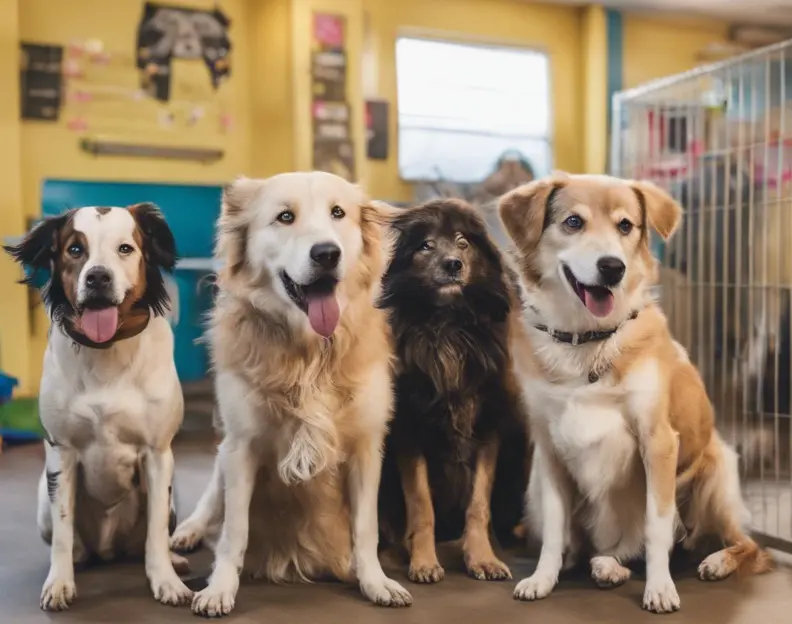 Glada hundar på Hunddagis i Täby