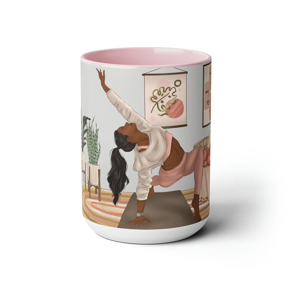 Stretching The Day Cafe Mug15oz