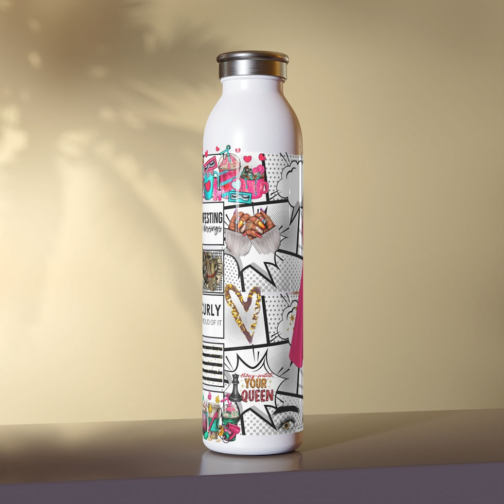 Thumbnail: Its All So Comical (Beauty Pretty in Pink) 20oz Slim Water Bottle