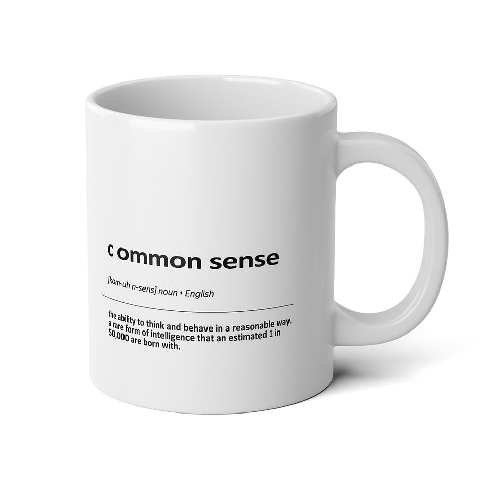 Thumbnail: Office Memo (common sense) Jumbo Mug, 20oz