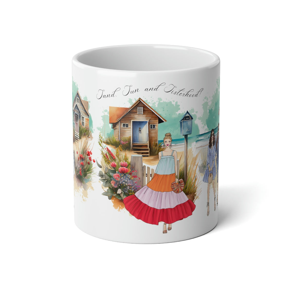 Sand, Sun and Sisterhood Jumbo Mug, 20oz