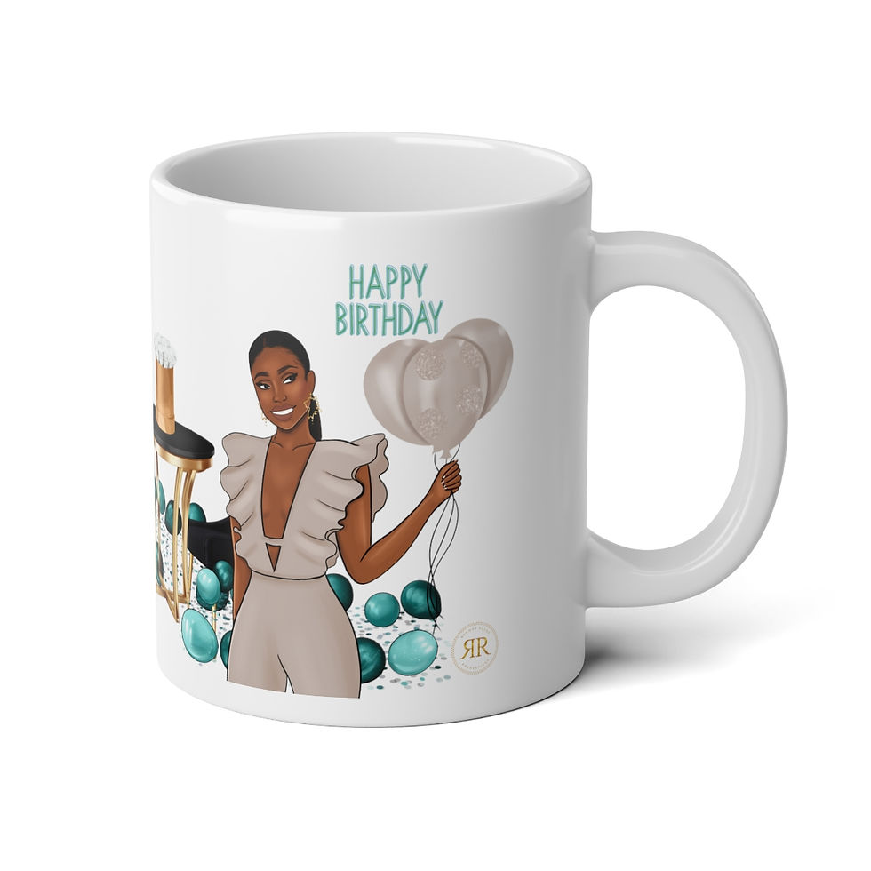 Thumbnail: Birthday w/flower table Jumbo Mug, 20oz