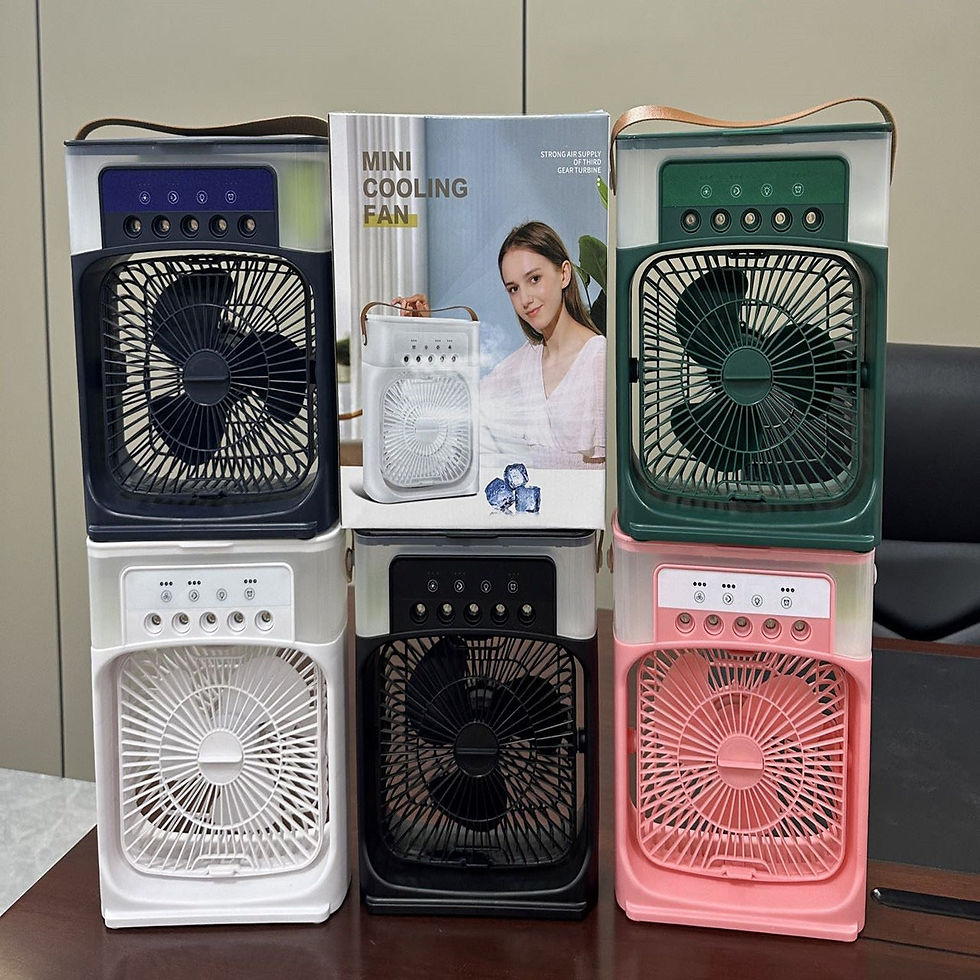 Thumbnail: Portable 3-in-1 Air Cooler Fan – Mini AC for Room, Office & Car | Fast Cooling +