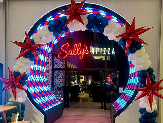 Walk-through balloon arch for corporate event, Connecticut