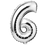 Thumbnail: 34" Jumbo Foil Number 6 Helium Balloon