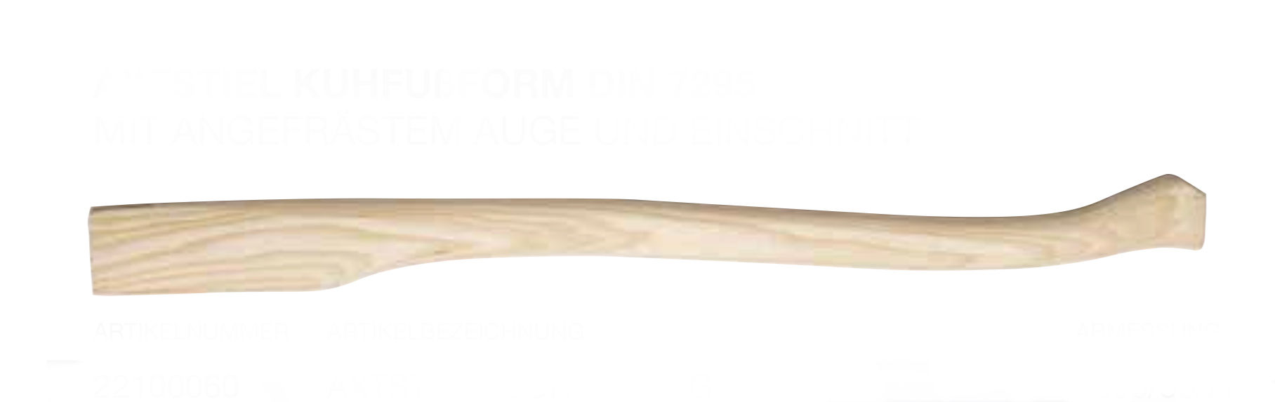 Axtstiel, Kuhfußform, Eschenholz