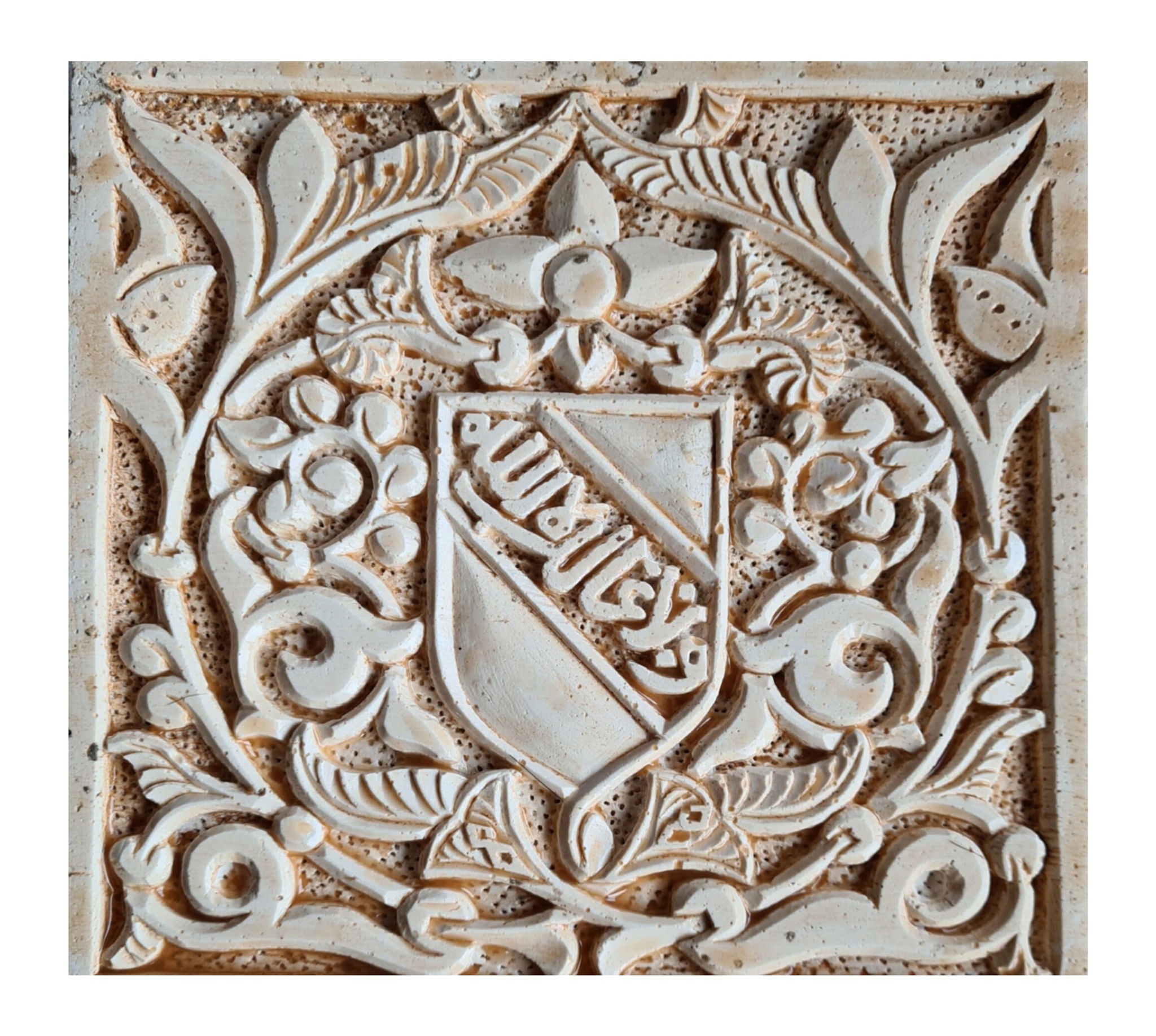 nasrid stucco artwork inspired by the Alhambra palace designs