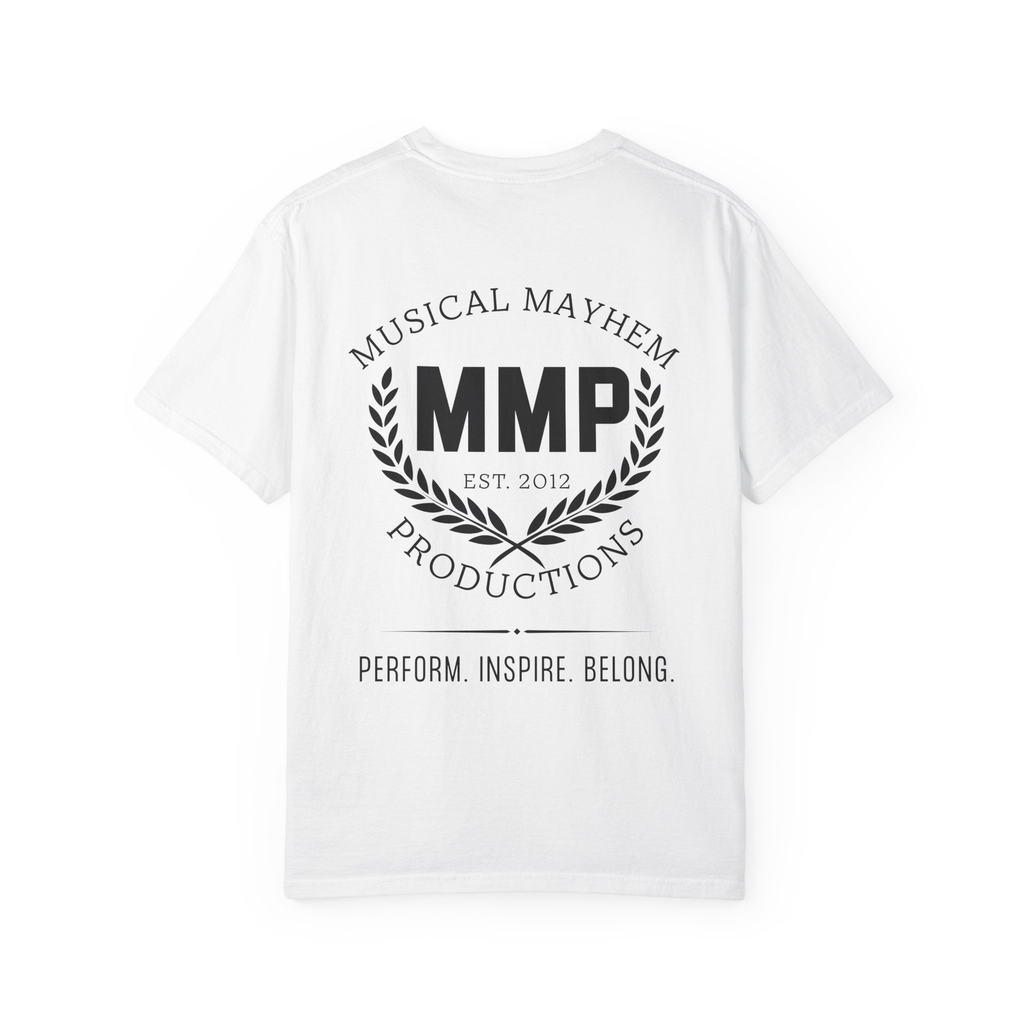 Perform. Inspire. Belong. Unisex Garment-Dyed T-shirt