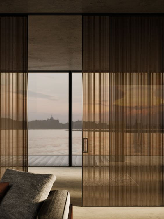 縮圖：夾紗玻璃 | 屏風、推拉門