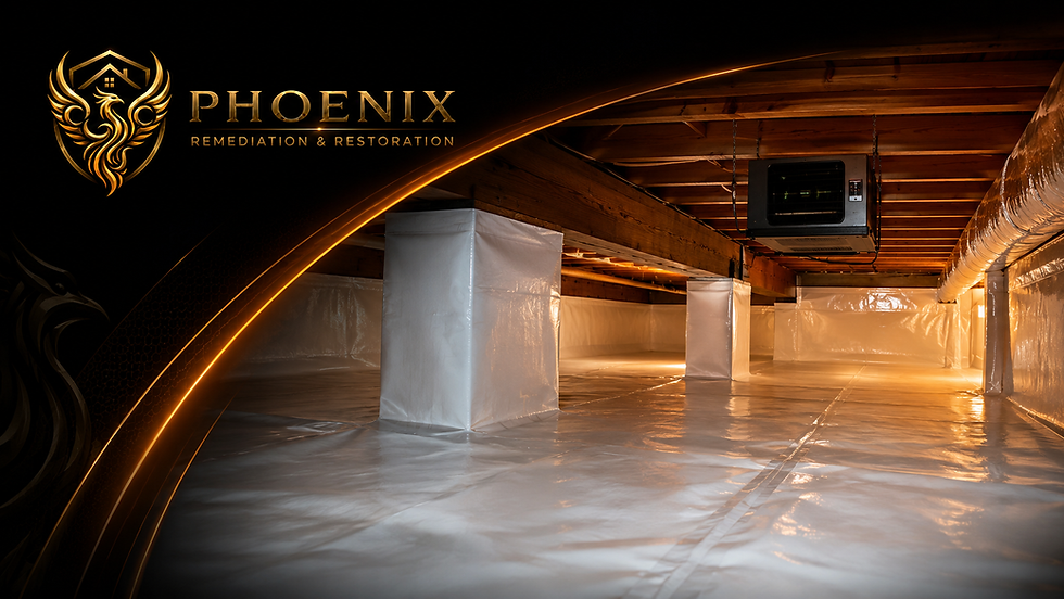 Phoenix fire and smoke damage restoration in crawl space