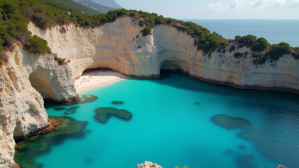 Wide angle view of the stunning Blue Lagoon in Comino