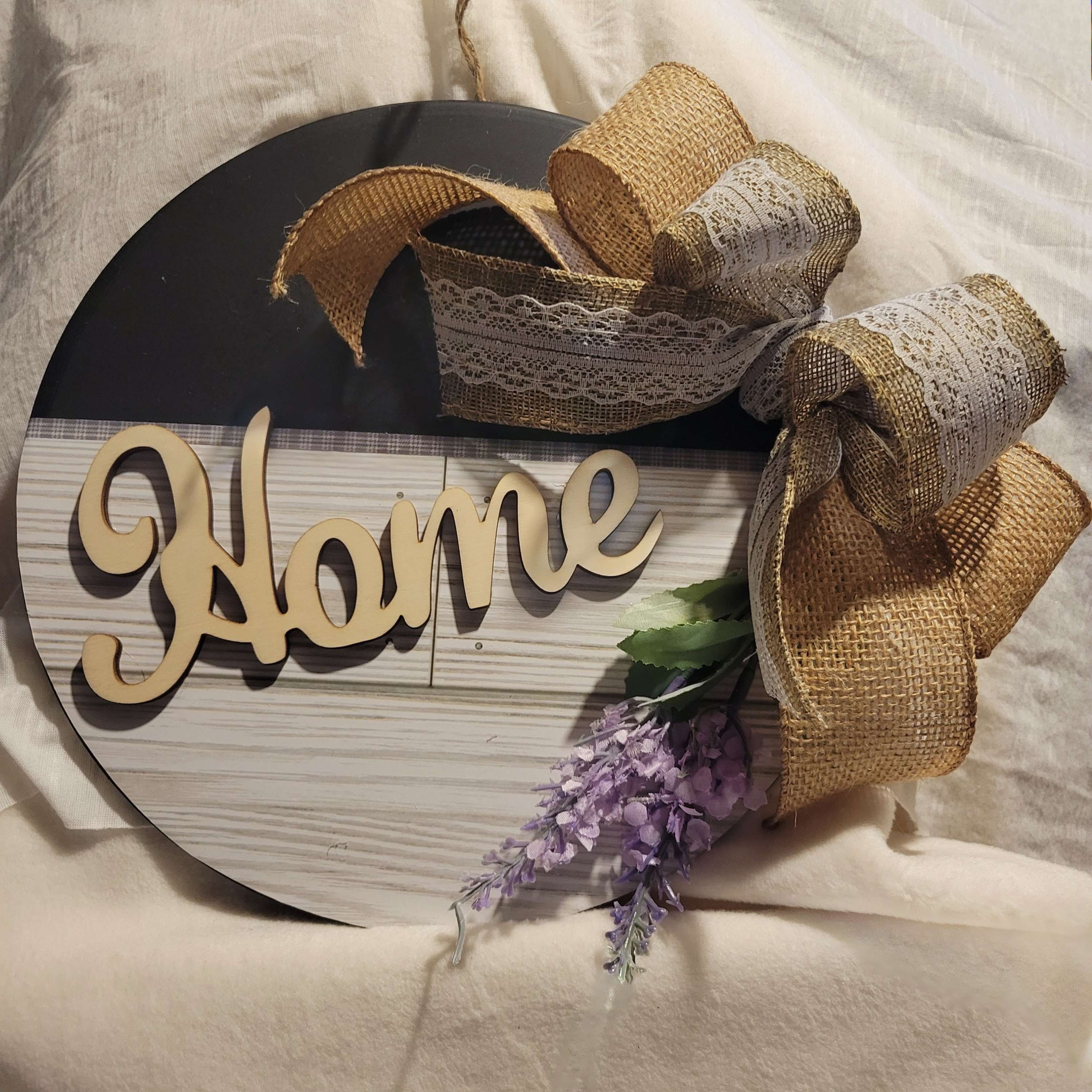 Home with lavender vinyl record 