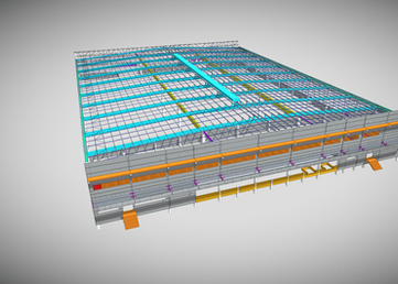 Projeto estrutural industrial em concreto pré-fabricado e Projeto estrutural de estrutura metálica industrial – Engastar Engenharia