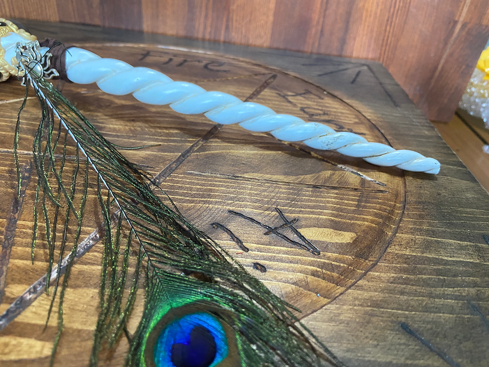 Thumbnail: Rowan Twisted White Crystal Clear Quartz Wand