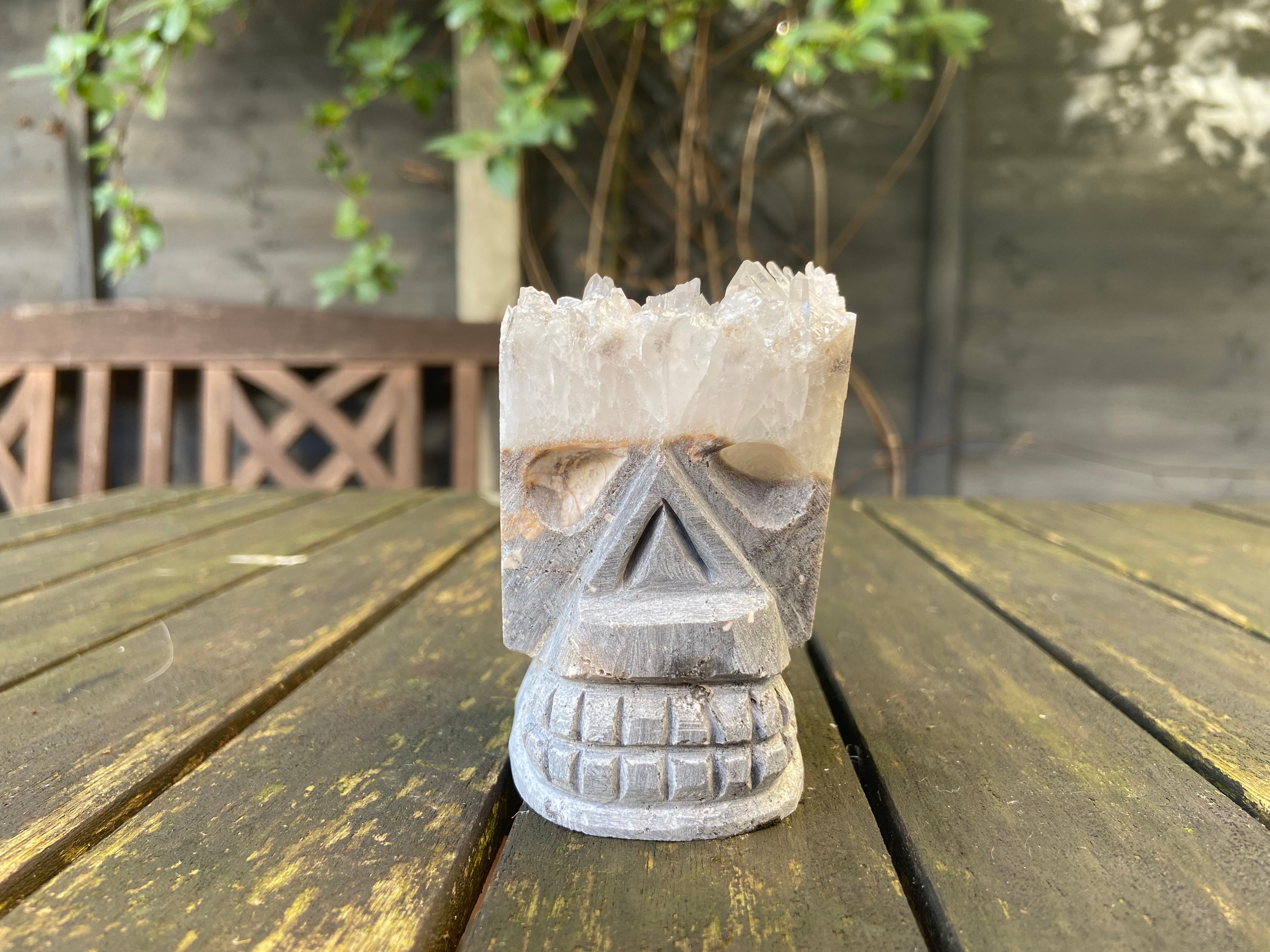 Clear Quartz Specimen Skull