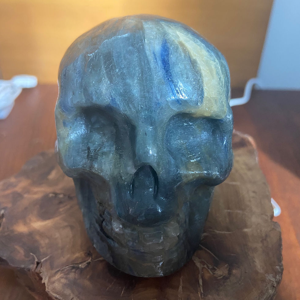 Thumbnail: Blue Onyx Yemanja infused sea skull 