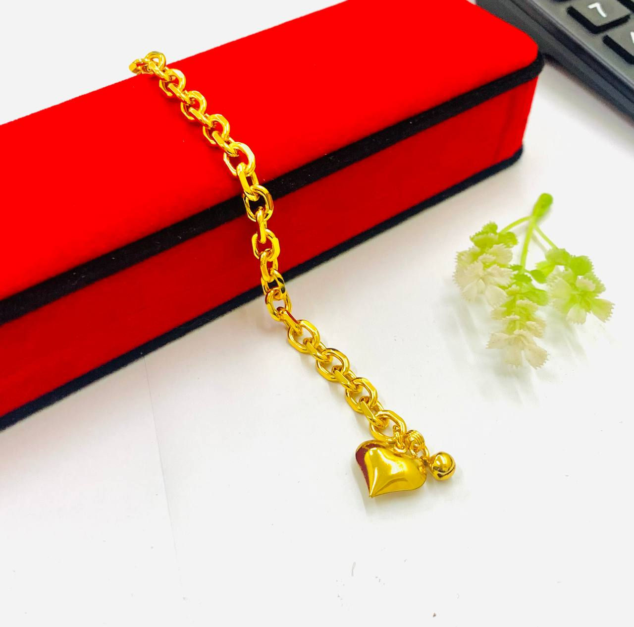 EMAS KOREA 24K 916 RANTAI TANGAN PUTERI SARAH FREE