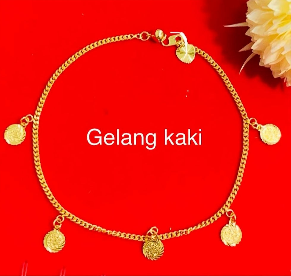 EMAS KOREA 24K 916 RANTAI KAKI LIPAN DINAR
