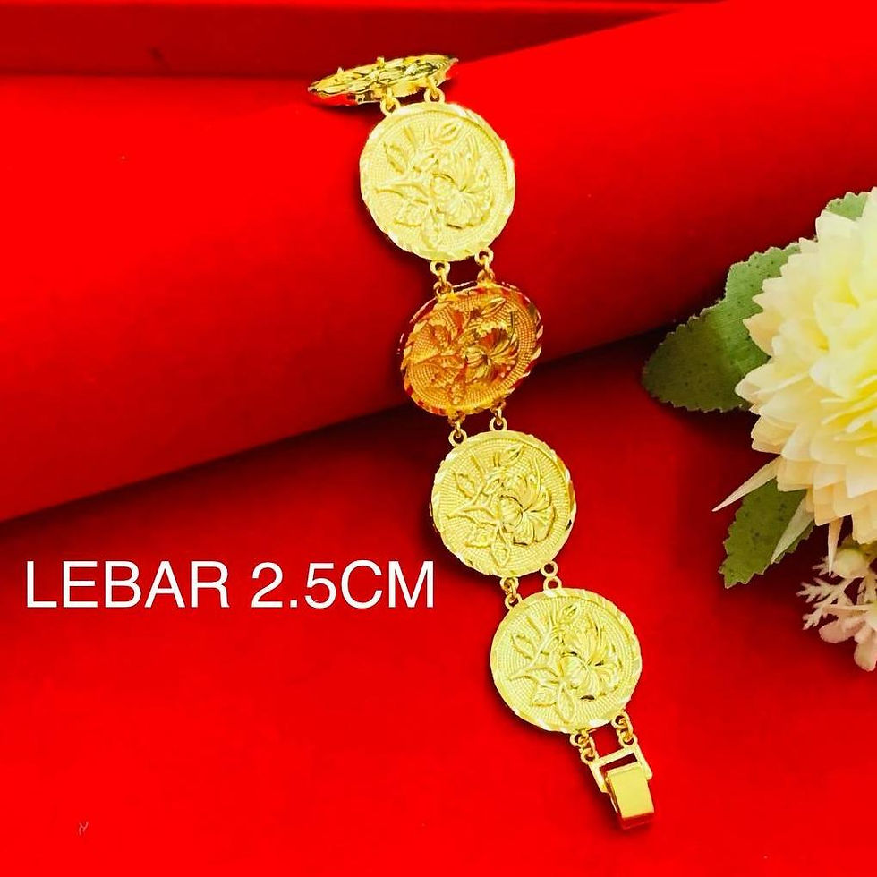 EMAS KOREA 24K 916 SYILING LEBAR 2.5CM