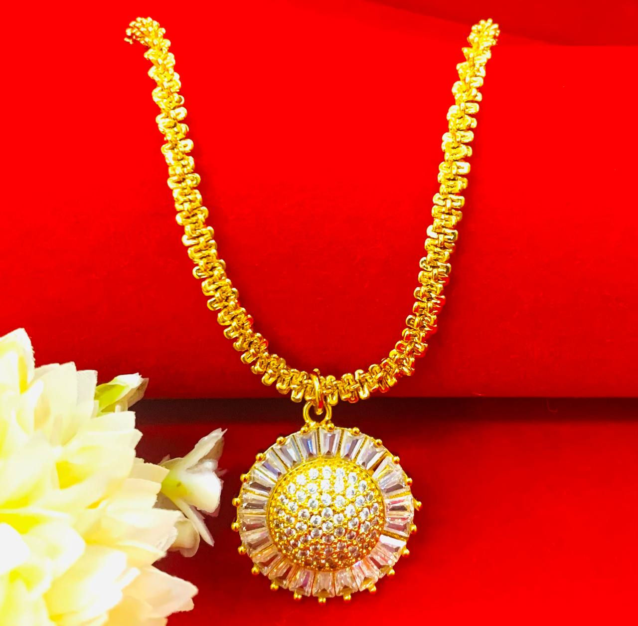 EMAS KOREA 24K 916 RANTAI LEHER 70CM BIJI LADA LOVE PALANG (PENDANT EXCLUDED)