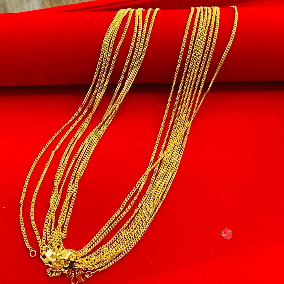 EMAS KOREA 24K 916 RANTAI LEHER LIPAN HALUS 60CM