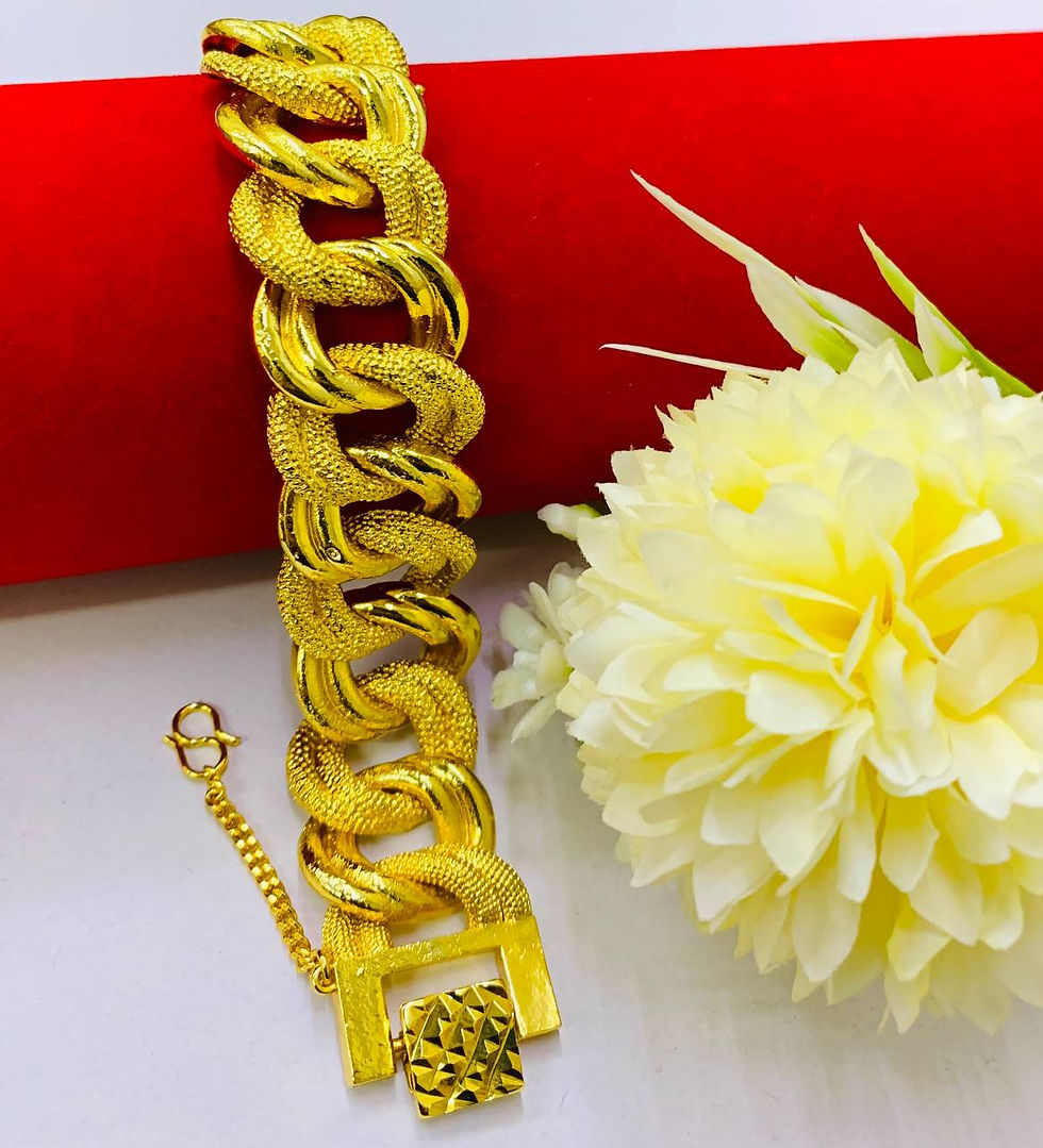 EMAS KOREA 24K 916 RANTAI TANGAN DESIGN LOVE