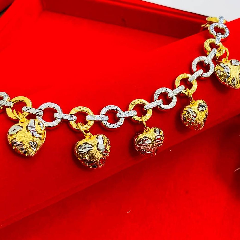 EMAS KOREA 24K 916 RANTAI TANGAN DONUT MIX COLOR