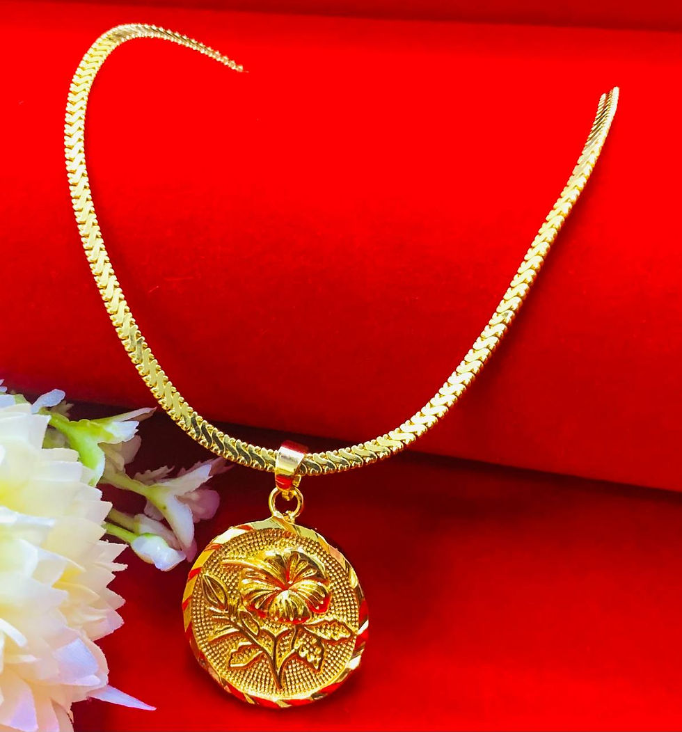 EMAS KOREA 24K 916 RANTAI LEHER ULAR 70CM (LOKET EXCLUDED)