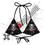 Miniatyrbild: Triangelbikini topp - Svart Metalhead