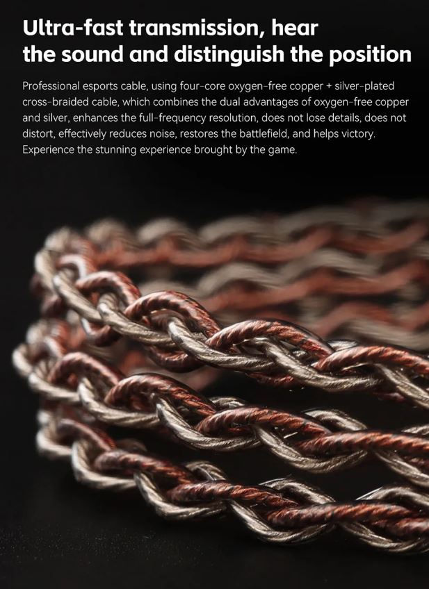 Thumbnail: TR4 8-Core Headset Cable with Detachable Microphone & Interchangeable Plug
