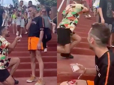 Gay Couple Propose to Each Other At the Exact Same Time