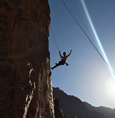 Climber in the Wadi