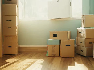 boxes before moving overseas