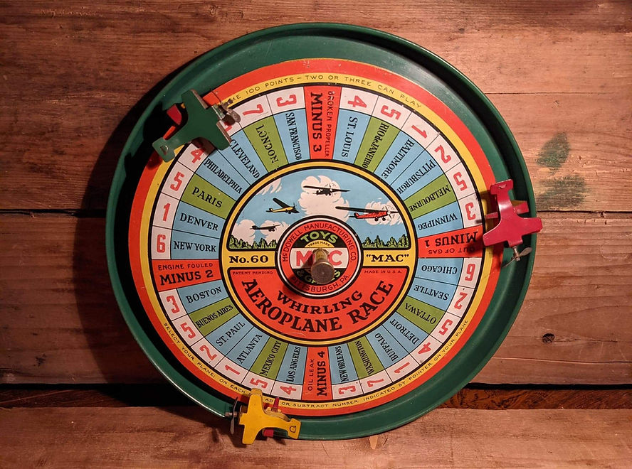 Jeu Aeroplane Race, McDowell MFG & Co,USA, 1920's