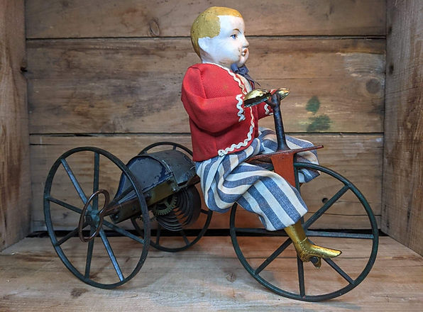 Boy on Velocipede, Stevens & Brown, USA 1871