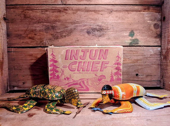 Injun Chief & Army Soldier, OHIO Toys, USA, 1949